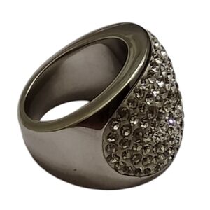 Swarovski Elements Clearance Sale On Stainless Steel Wedding Rings